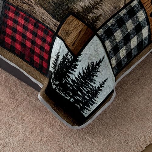 HOSIMA Forest Hunting Plaid Patchwork Quilt Queen Size with 2 Pillowcases. - Image 4