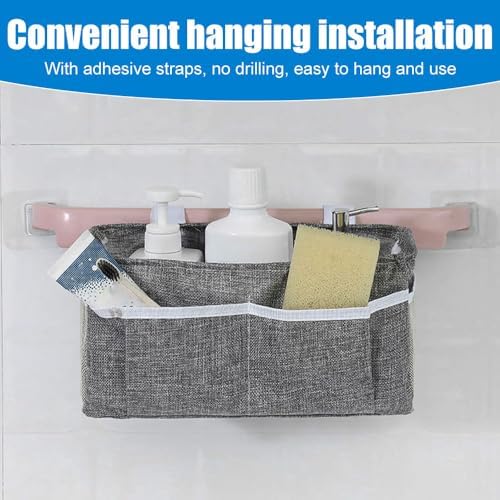 2Pcs Portable Bedside Hanging Caddy (Dark gray ) - Image 6