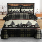 Pamnest King Comforter Set with Sheets, 7 Pieces Vintage Bear Bedding - Image 3