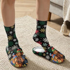 Fuzzy Slipper and Socks Set for Women Silent Sole Fuzzy Slipper - Image 3