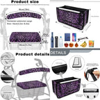 LedBack Purple Leopard Print Rollator Accessories Walker Seat and Backrest Rollbar Covers Walker Storage Bag Universal Accessories for Mobility Scooter - Image 6