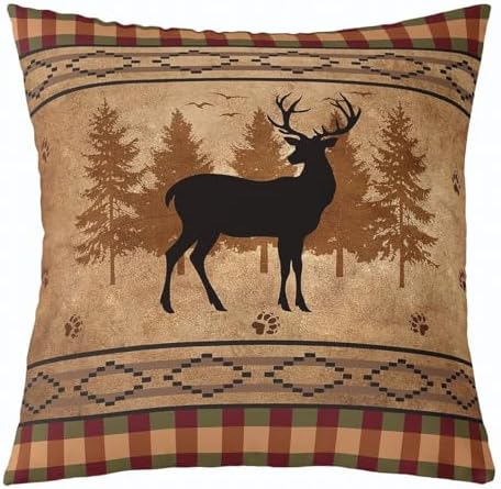 Feelyou Bear Rustic Throw Pillow Covers Soft 18" x 18" - Image 4