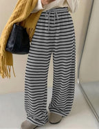 TARSE Women's Striped Barrel Pants Wide Leg Lounge Pants - Image 2