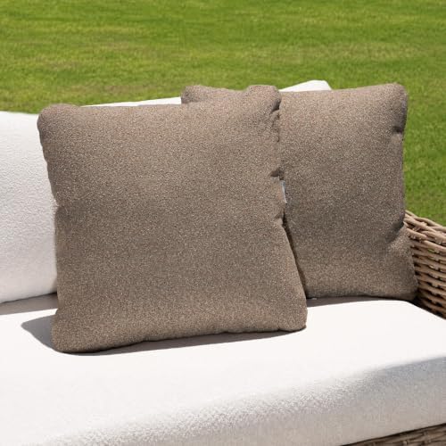 Outdoor Throw Pillow Set of 2 with Inserts, Outdoor Lumbar Pillow Water Resistant for Patio Furniture, 18x18 Inch Outdoor Pillows with Removable Zipper Cover by Varmoza