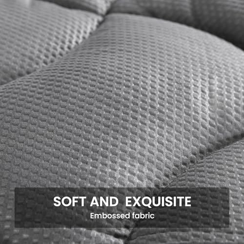 SLEEP ZONE Cooling Twin Mattress Topper for Single Bed, Premium Zoned Cool Mattress Pad Cover, Padded Mattress Protector Breathable Washable, Deep Pocket 8-21" (Grey, Twin, 39 x 75) - Image 4