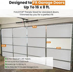 BEEST FULLSTOP Garage Door Insulation Kit - 16x7 & 16x8ft Double Garage Door Insulation Panels - 16 Pre-Cut 24x48 Foam-Core Panels w/ Tape, Cutter & Squeegee - Improve Garage Comfort Year-Round - Image 4