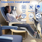 Portable Airplane Foot Rest Hammock Speed Train Bus Car Adjustable Footrest Hanger Travel Sleep Office for Airplane, Office, Under Desk, Car - Image 3