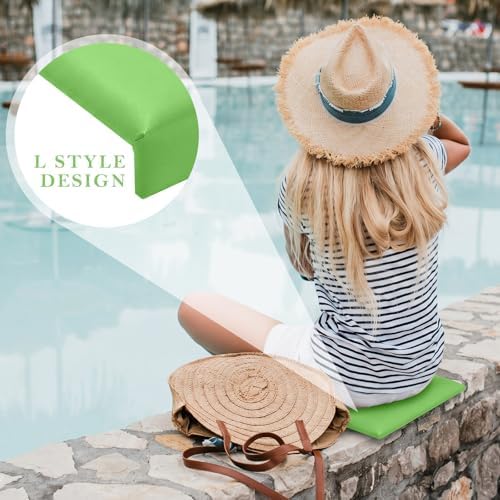 Novabright 4 Pcs Pool Seats for Edge of Pool Poolside Seating Mat with Soft Foam Pad Anti-Slip Cushion Waterproof Bath Seat Chair Poolside Accessories for Summer Outdoor Beach (Multicolor,12 Inch) - Image 3