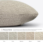 Outdoor Throw Pillow with Inserts, Outdoor Lumbar Pillow Water Resistant for Patio Furniture, 18x18 Inch Outdoor Pillows with Removable Zipper Cover - Image 2