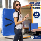 Cosy Family 12 Pack Heavy Duty Moving Bags with Backpack Straps - Strong Handles & Zippers, Storage Totes For Space Saving, Fold Flat, Alternative to Moving Box (X-Large-Set of 12, Multicolored) - Image 7
