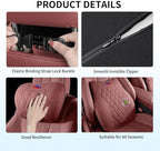 Anti-Stain Nappa Leather Car Neck Pillow with Lumbar Support for BMW - Image 7
