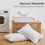 Love's cabin Seersucker White Twin Comforter Set, 5-Piece Bed in a Bag - Image 6