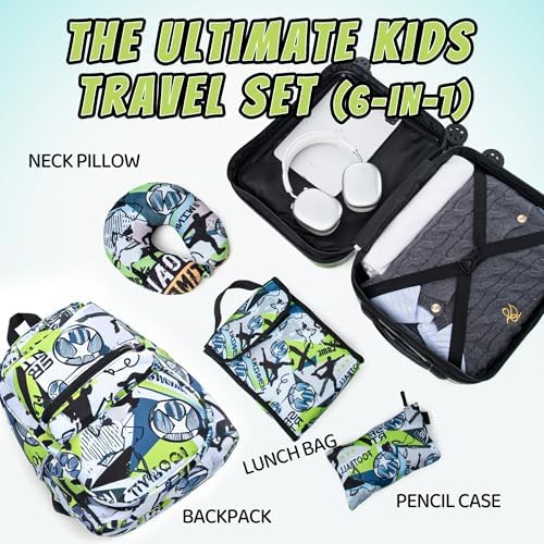 16’’ Kid’s Luggage Set with Spinner Wheels, Hardside with Suitcases,6 Piece - Image 5