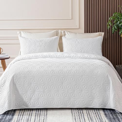 Whale Flotilla Soft King Quilt Bedding Set 3-Pieces Lightweight Bedspread by WHALEFLOTILLA