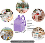 Leudes Crochet Bag Backpack for Yarn Storage Tote Travel Large Knitting Bag - Image 5