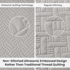 Love's cabin Quilts for Queen Bedspreads, 7 Pieces Bed in a Bag, Light Grey - Image 3