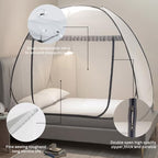 Mengersi Mosquito Net Tent for Bed,Pop-Up Bed Canopy with Net Bottom,Mosquito Netting Bed Tent for Kids Girls Boys,Bed,Suit for Indoor Outdoor (Twin, Gray),CAN3023114 - Image 4