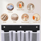 6 Pcs RV Shoe Storage for Bedside, Hanging Shoe Rack with 24 Mesh Pocket - Image 7