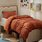 Bedsure Twin/Twin XL Duvet Cover, Double Brushed Bedding Set, Terracotta by BEDSURE