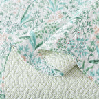 HoneiLife Botanical Quilt King Size - Spring/Summer Quilts 3-Piece, Microfiber Bedspreads Wildflower Coverlets Floral Quilt Sets Lightweight Bed Cover, Queen Quilt Bedding Sets All Season Use - Image 6