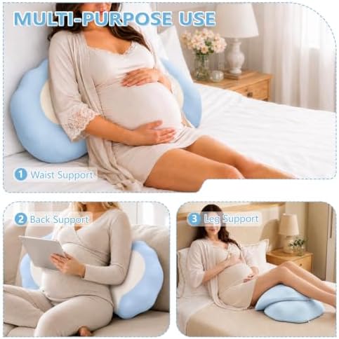 Pregnancy Pillow for Sleeping Cooling Wedge Maternity Body Pillow - Image 2