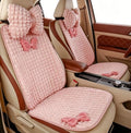 Full Set Car Front Seat Covers, Pink Bowknot Car Accessories for Women by Unknown