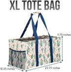 Extra Large Utility Tote Bag - Oversized Collapsible Beach Bag - Cactus - Image 4