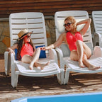 Headrest Pillow for Pool Chaise Lounge, Pool Lounge Pillows Outdoor with Elastic Band for Recliner and Pool Patio Chairs, Head Neck Support Pillow (22x8.6x3.9,Beige) - Image 2