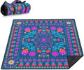 Picnic Blankets Extra Large Waterproof, 80"x 80" Dark Floral Beach Mat with Corner Pockets Windproof Sandproof Foldable Portable 3-Layer Mat Darker for Wet Grass,Parks,Music Festival,Camping,Concerts by Wruzbxcn