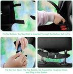 Travel Pillow, Travel Pillow for Kids, Sleeper Hold Pillow Travel, Removable U-Shaped Pillow for Adults and Children to Support Head and Body in The Back Seat of Long Car Trips (DCGreen) - Image 3