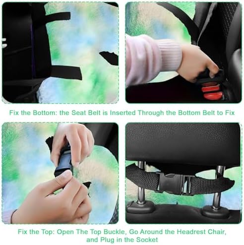 Travel Pillow, Travel Pillow for Kids, Sleeper Hold Pillow Travel, Removable U-Shaped Pillow for Adults and Children to Support Head and Body in The Back Seat of Long Car Trips (DCGreen) - Image 3