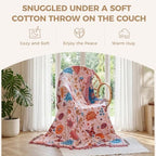 LUTBM Boho Throw Blanket for Bed 60"x80", All Season Cotton Couch Blankets - Image 5