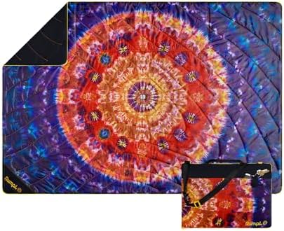 Rumpl Stash Mat Packable Picnic Blanket and Tote Bag, Tapestry Tie Dye by Rumpl