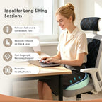 FLORICH Large Car Seat Cushion for Long Sitting, Ergonomic Memory Foam Driving Seat Cushion for Back & Sciatica Pain Relief, Non-Slip Washable Seat Cushion for Car, Driver, Office-Green - Image 3