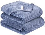 Fuzzy Throw Blanket, Plush Fleece Blankets for Adults, Toddler, Boys and Girls, Warm Soft Blankets and Throws for Bed, Couch, Sofa, Travel and Outdoor, Camping (Queen(80"x90"), XXL-Smoked Blue) by WONDER+MIRACLE