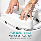 Lunderg Padded Toilet Seat Riser for Seniors - Adds 3 Inches. Universal Fit - Image 6