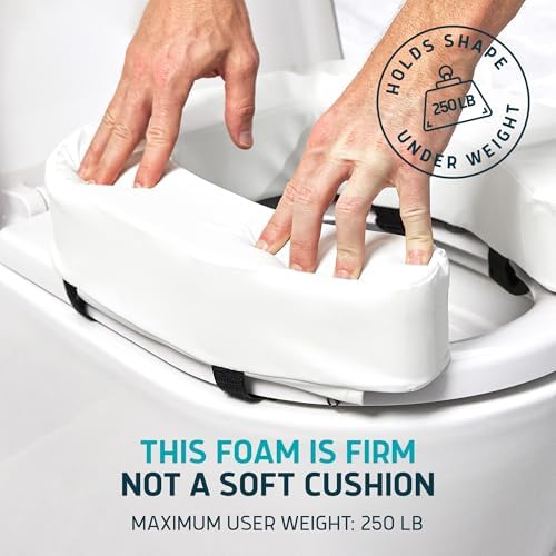 Lunderg Padded Toilet Seat Riser for Seniors - Adds 3 Inches. Universal Fit - Image 6