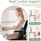 Lumbar Support Pillow for Recliner Chair/Accent Chair/Couch/Office Chair, Tufted Blended Corduroy Back Support Cushion for Elderly, Recliner Cushions for Back Rest, Pain Relief, Reading, Dark Grey - Image 5