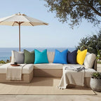 decorUhome Outdoor Waterproof Faux Linen Throw Pillow Covers 20x20 Set of 2 - Image 6