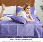 Love's cabin Oversized King Size Quilt Bedding Set Deep Purple Bedspreads - Oversized King Lightweight Bedspread Comforter - Coin Pattern Coverlet for All Season - 3 Pieces (1 Quilt, 2 Pillow Shams) - Image 7