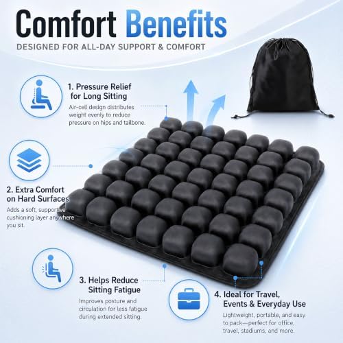 No Pump Needed Inflatable Seat Cushion, 49 Air Cell - Image 3