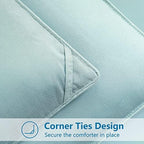 EASELAND King Size Down Alternative Comforter, Aqua, 90x102 Inches - Image 6