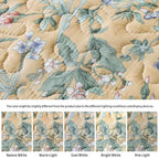 HoneiLife Queen Quilt Bedding Sets - Floral Quilt Bedding Sets 3-Piece 90x96, Microfiber Bedspreads Fall&Winter Coverlets for Queen Bed - Image 6