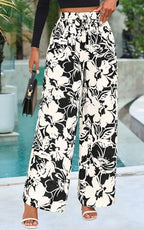PRETTYGARDEN Womens Pants Elastic Waist Striped Lightweight Palazzo Pant - Image 3