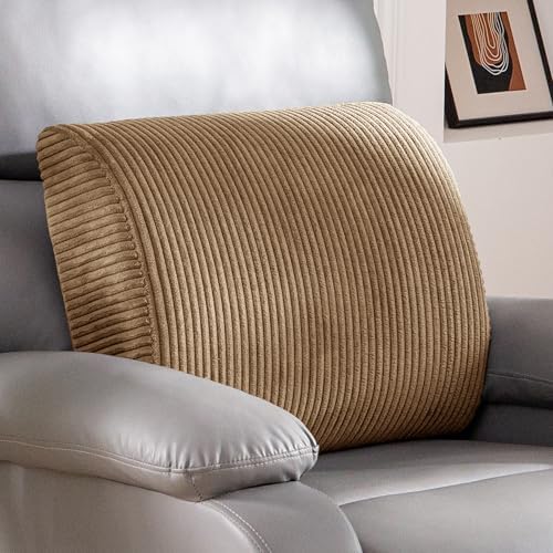 Lumbar Support Pillow for Recliner Chair/Accent Chair/Couch, Extra Large Memory Foam Back Support Cushion for Elderly, Recliner Cushions for Back Rest, Pain Relief, Reading, Washable Cover, Coffee by HIGOGOGO