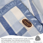 Creswick Woollen Mills 100% Australian Merino Wool Blanket – Soft Warm and Natural with Satin Binding, Breathable Luxury Bedding for All Seasons, (Blue Plaid, Throw) - Image 6