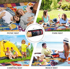 Mushroom Picnic Blankets Waterproof Foldable Picnic Outdoor Blanket 80"x 60" Picnic Mat 3-Layer Thicking Outdoor Foldable Blankets Sandproof Lightweight Beach Blankets with Strap Machine Washable - Image 6