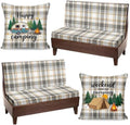 Britimes RV Dinette Cushion Covers Set, 6 Pack, for Campe, Plaid Camping by Britimes