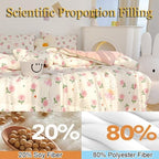 Simple Spring Comforter Full Size, Category A Maternal and Infant Grade Quilt Core - Healthy Warm Comfortable Comforter for Bedroom Living Room Bed Decor(C,200 * 230cm/79 * 91") - Image 4