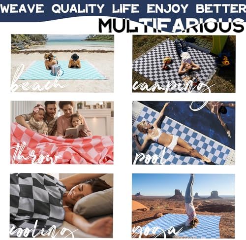 Extra Large Turkish Beach Towel Picnic Mat Throw Blanket Oversized Sand Free Quick Dry Resistant Lightweight Sandless Cloud Hawaii Honeymoon Travel Essentials Xl Big Jumbo Women Summer Vacation Gift - Image 2